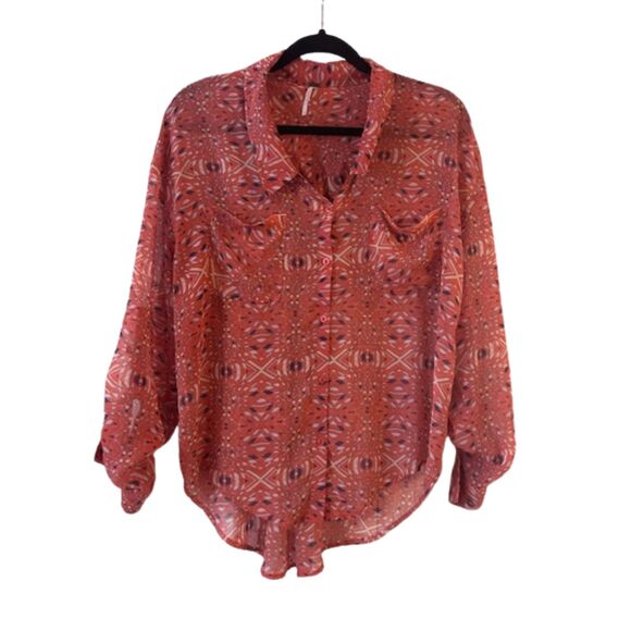 Free People Easy Rider Blouse S - Picture 2 of 4